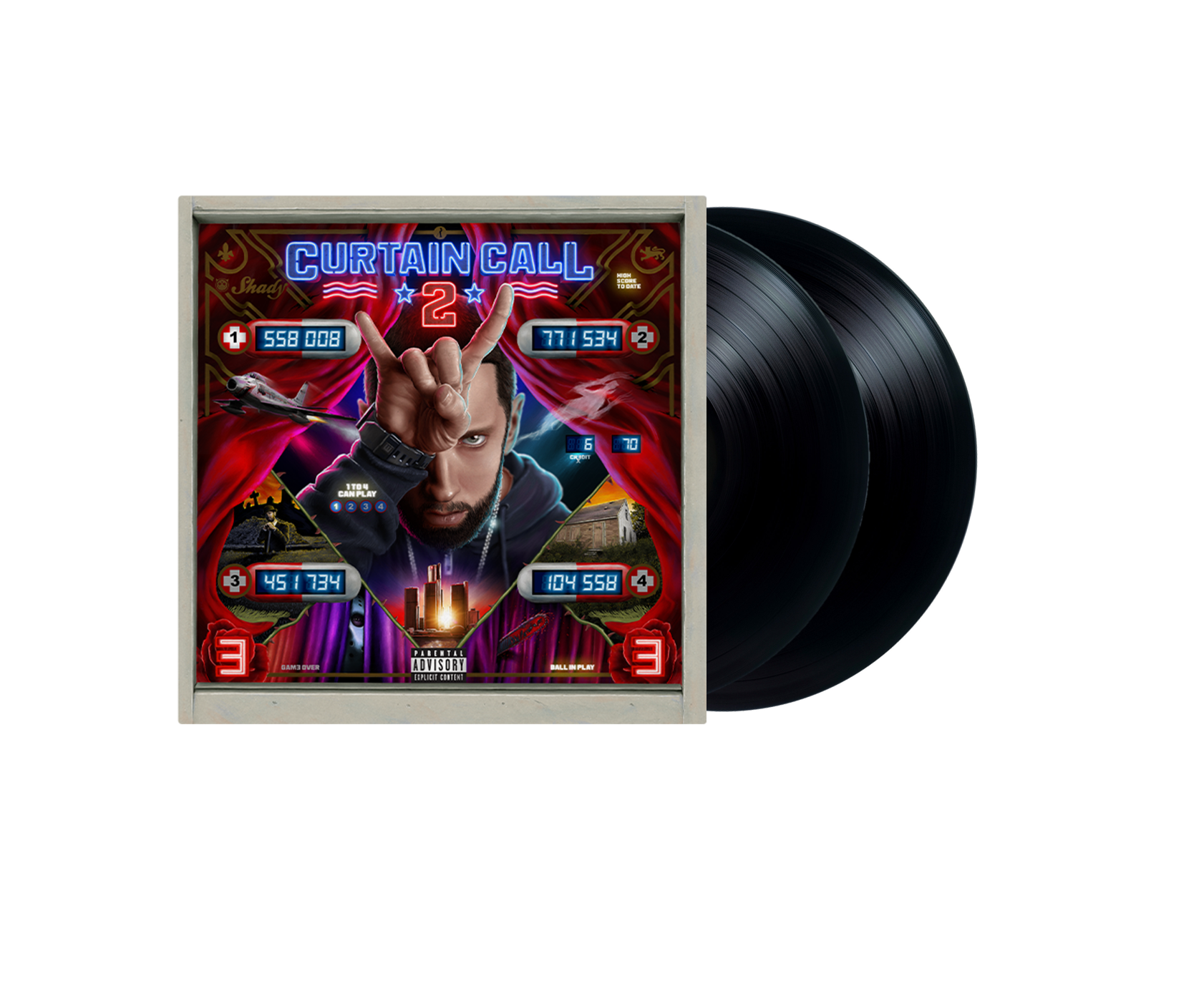 米2LP Eminem Curtain Call 2 (-180g) B003609201 AFTERMATH 未開封 /00660 Eminem - Curtain Call 2 (180g Vinyl 2LP) - Music Direct