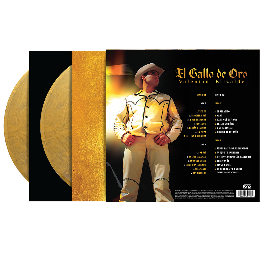Valentín Elizalde - El Gallo De Oro 2LP Vinyl