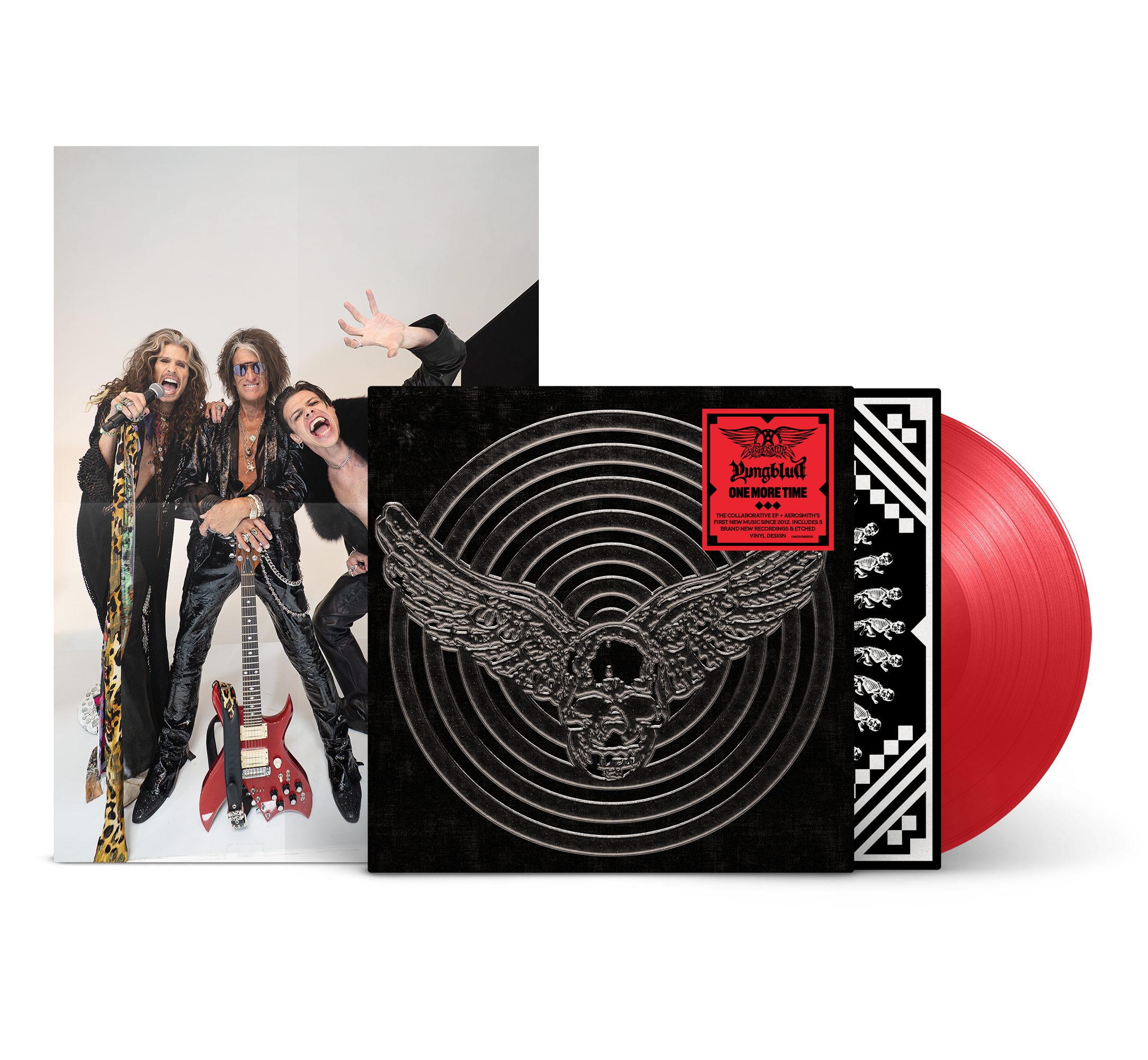 AEROSMITH & YUNGBLUD - One More Time Red Vinyl (Aerosmith Store Exclusive)