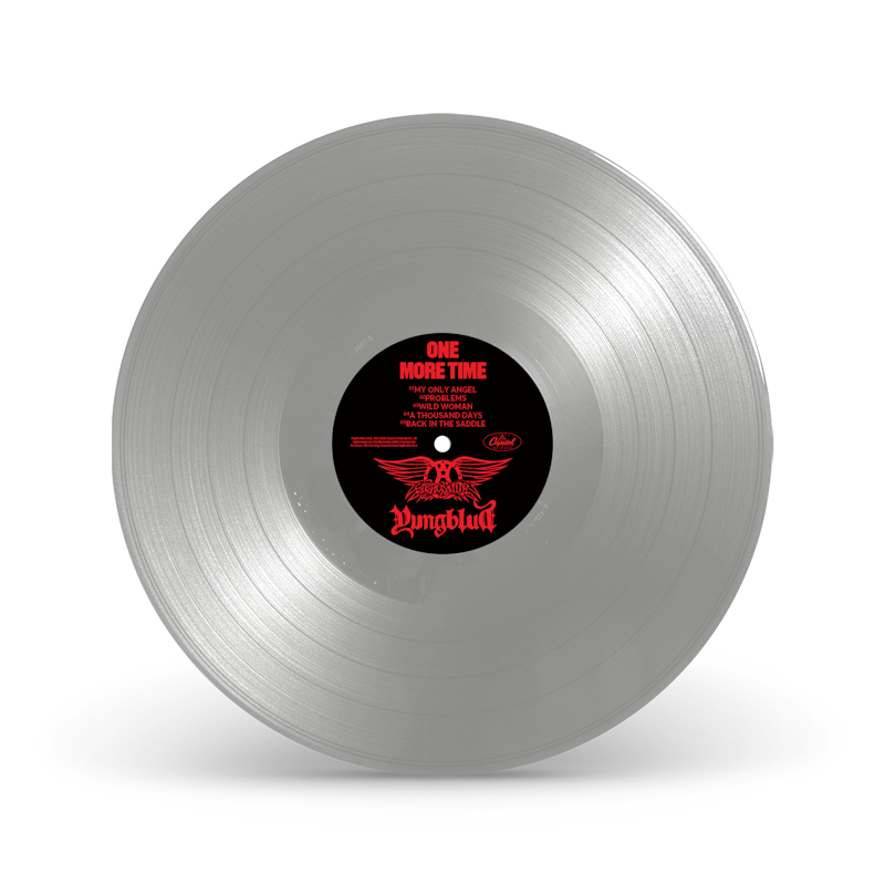 Aerosmith & YUNGBLUD - One More Time - Silver Vinyl (YUNGBLUD Store Exclusive) + Signed Art Card