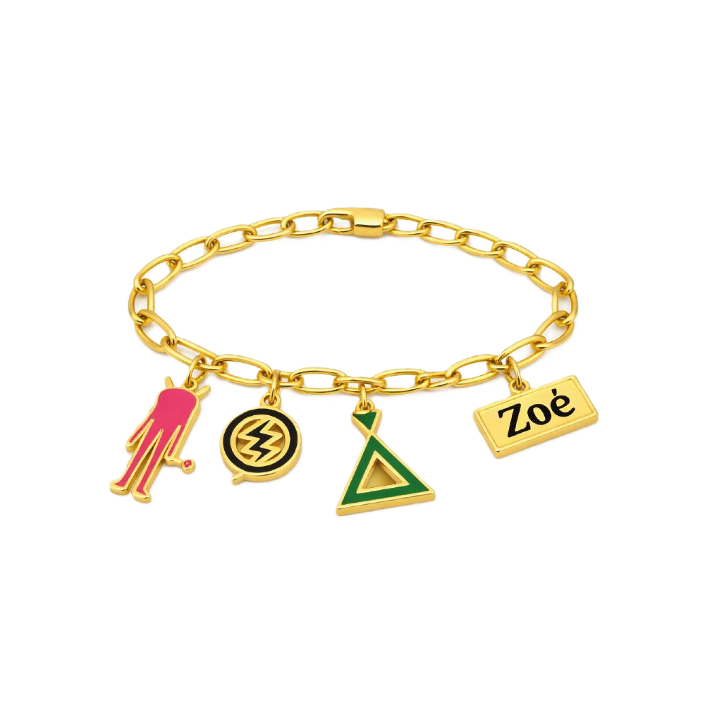 Pulsera Zoé "Charms" (Dorado)