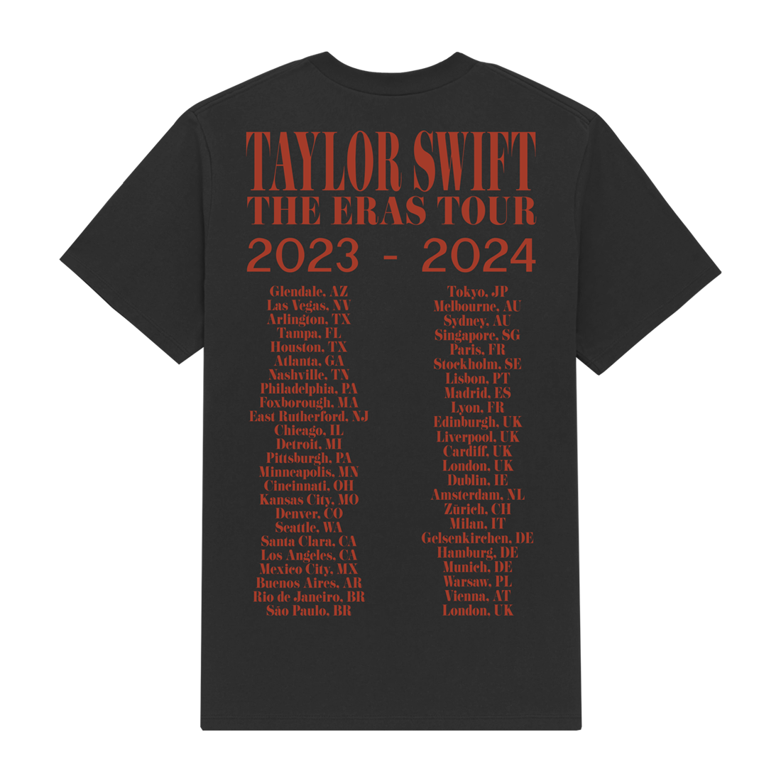 TAYLOR SWIFT | THE ERAS TOUR PHOTO BLACK T-SHIRT