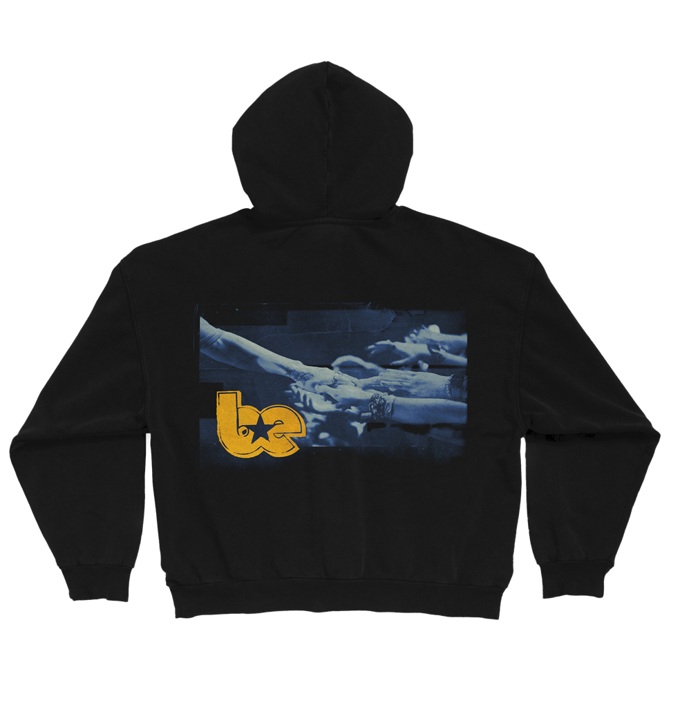 HIT ME HARD AND SOFT Live in 3D Hands Black Zip Hoodie