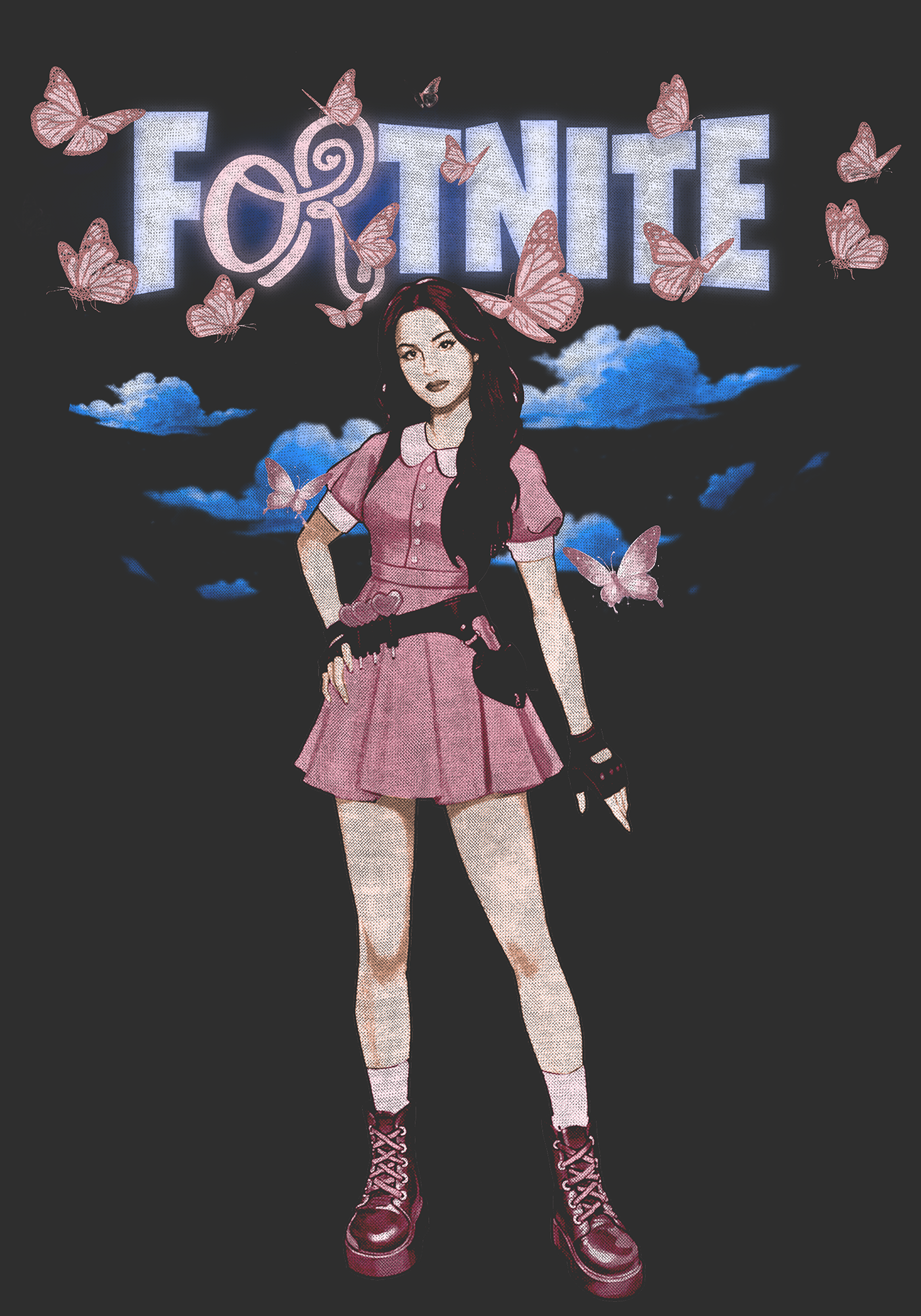olivia rodrigo x Fortnite juvenil t-shirt