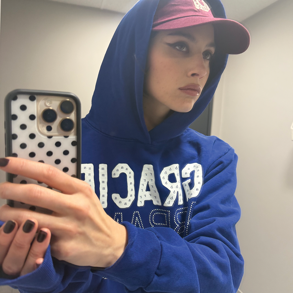 Gracie Abrams Letter Repeat Navy Unisex Hoodie