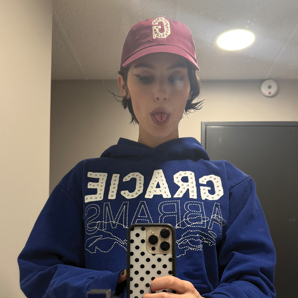 Gracie Abrams Letter Repeat Navy Unisex Hoodie