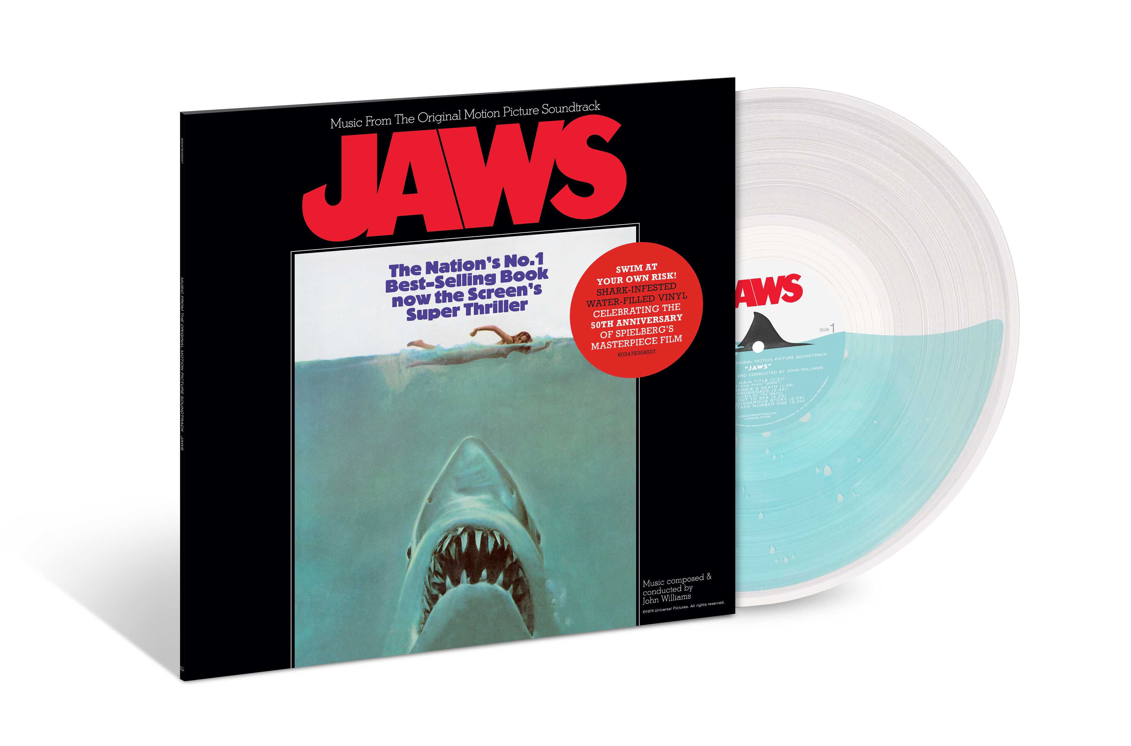 Jaws (Music From The Original Motion Picture Soundtrack) - "Shark-Infested" Water-Filled LP
