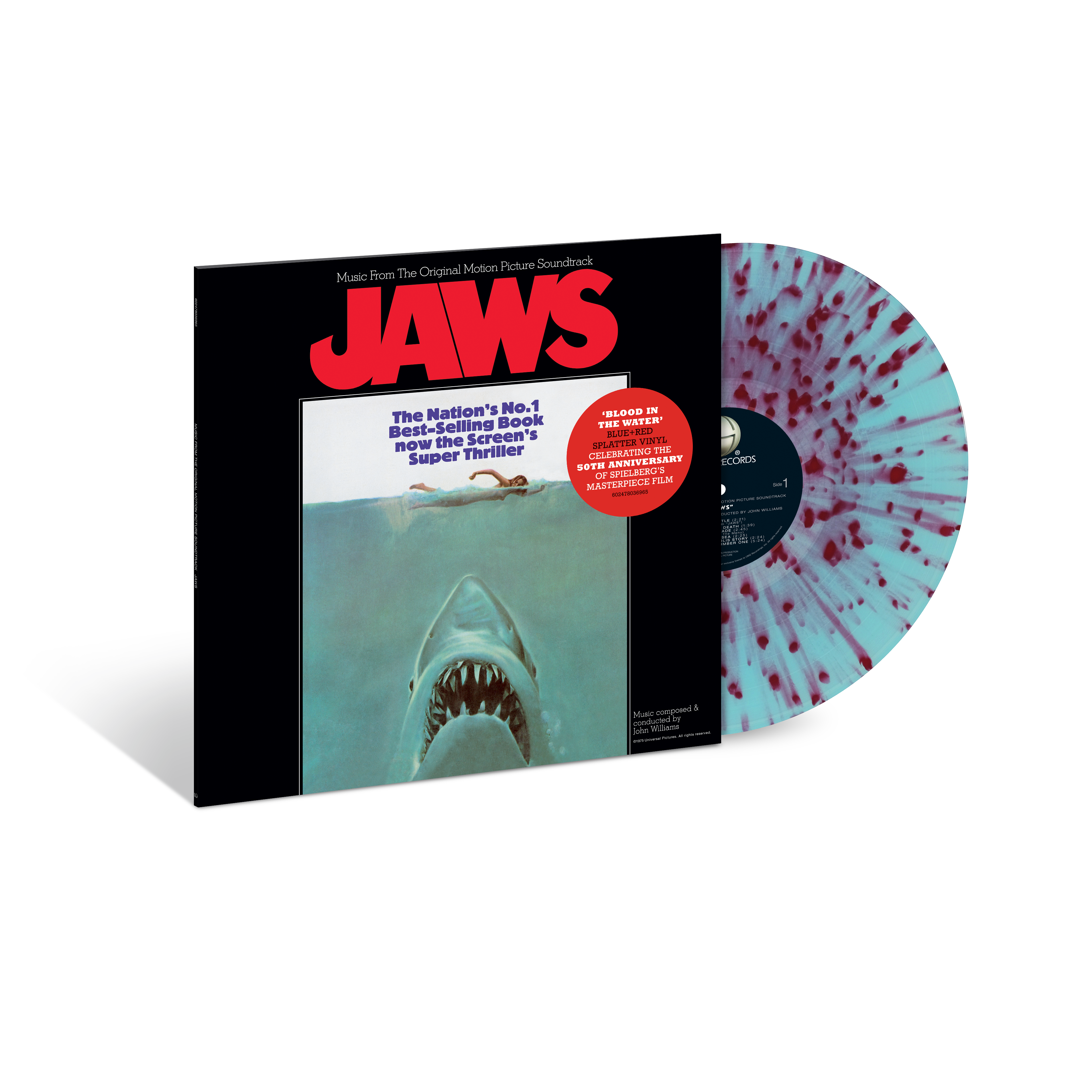 Jaws (Music From The Original Motion Picture Soundtrack) - "Blood in the Water" Blue + Red Splatter LP
