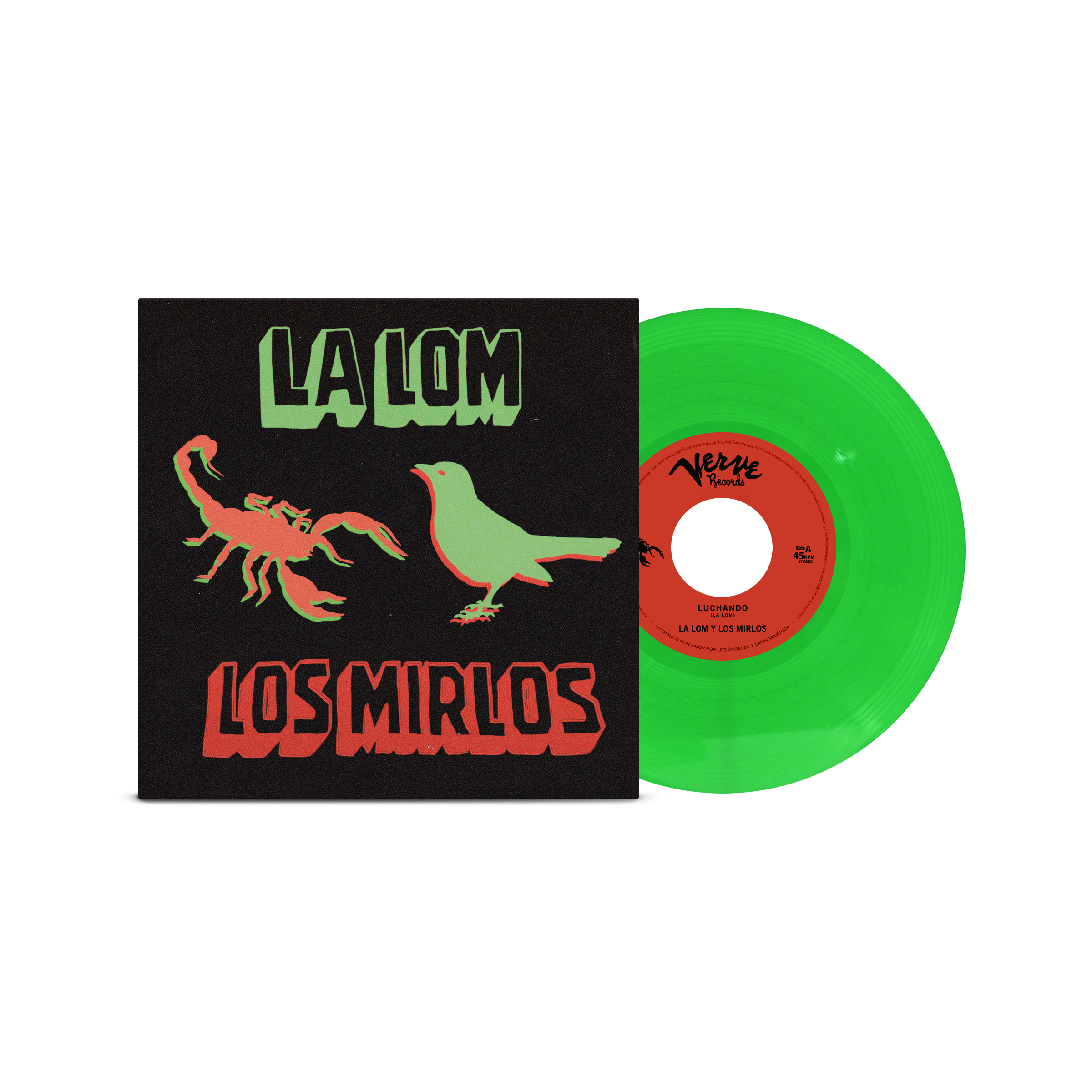 Los Mirlos: Luchando / Llanto En La Selva D2C exclusive Flag Green 7" LP