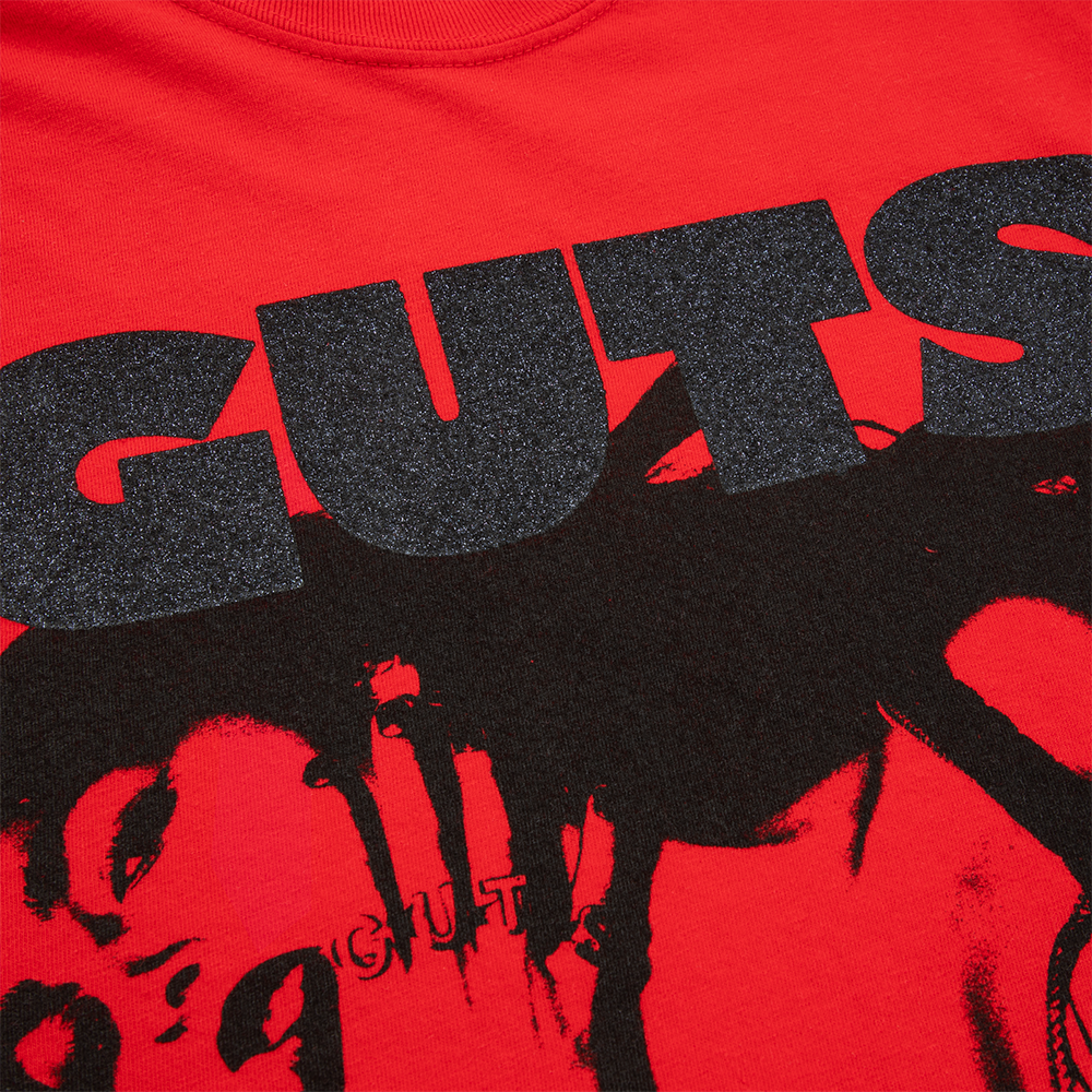 red glittering guts t-shirt