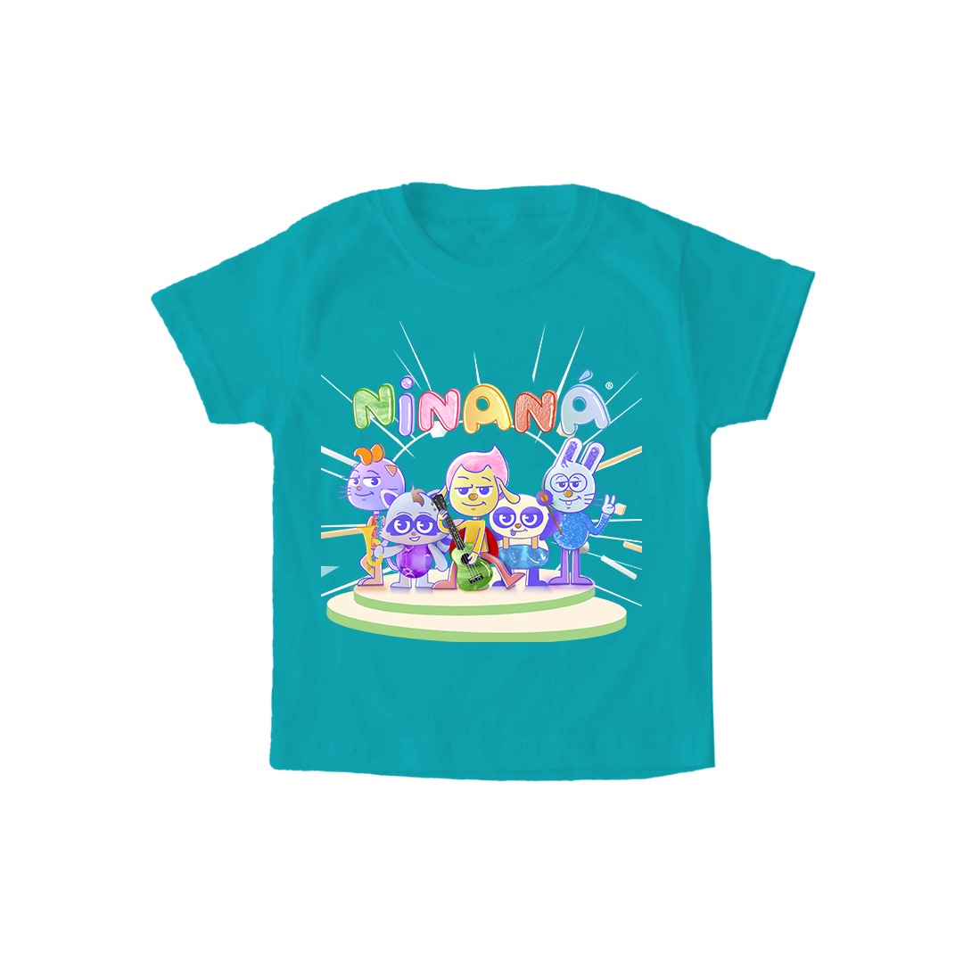 Ninaná y sus amigos (Playera infantil azul) - uDiscover Store MX