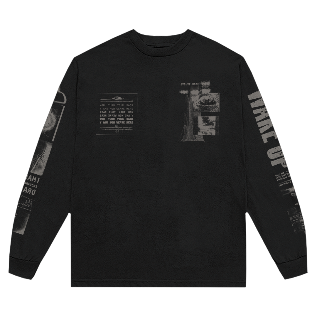 Wake Up Black Long Sleeve (Playera manga larga)