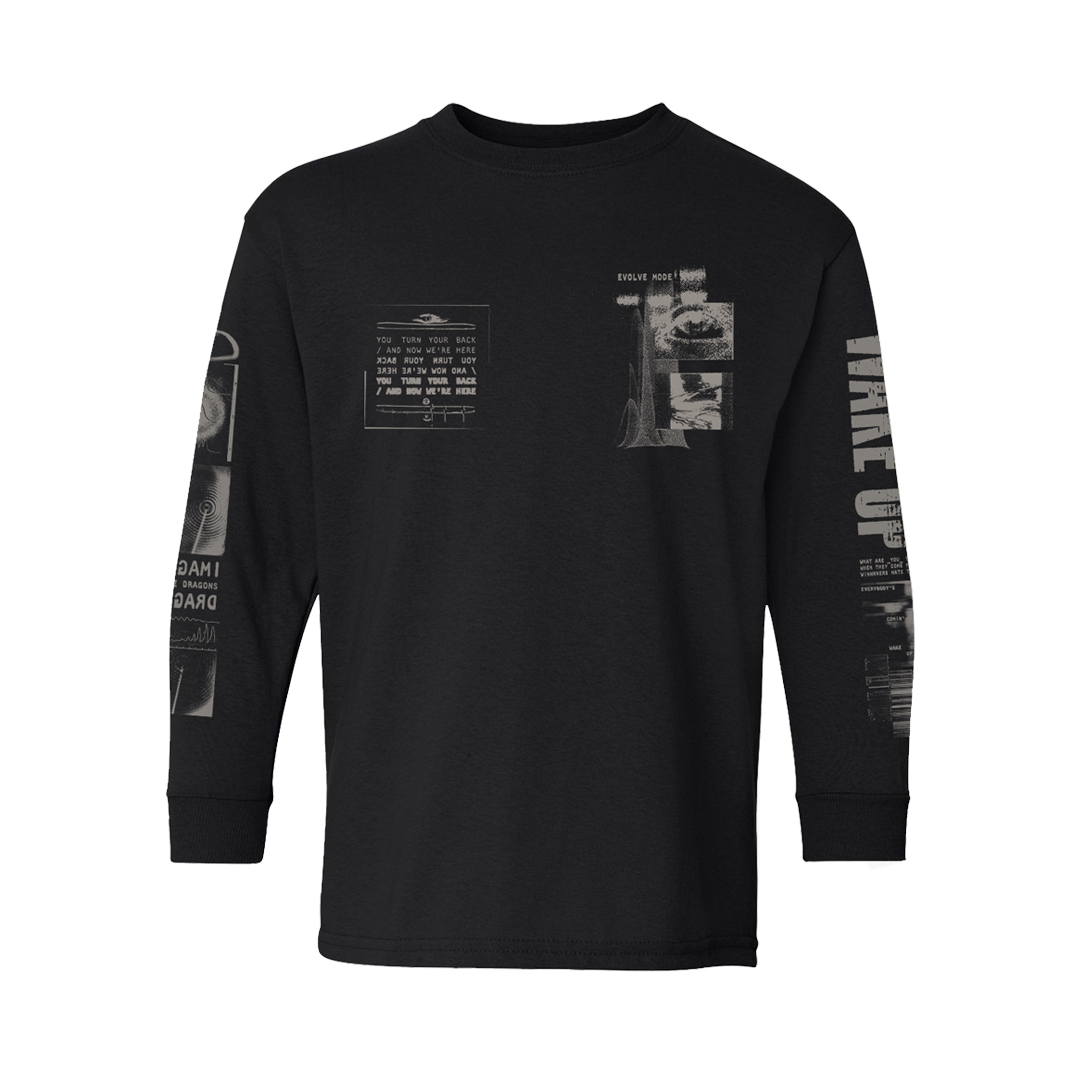 Wake Up Black Youth Long Sleeve (Playera manga larga juvenil)
