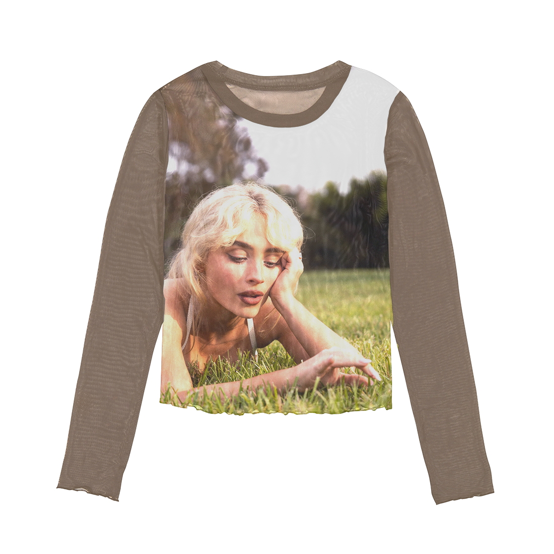 Sabrina Carpenter Photo Mesh Top