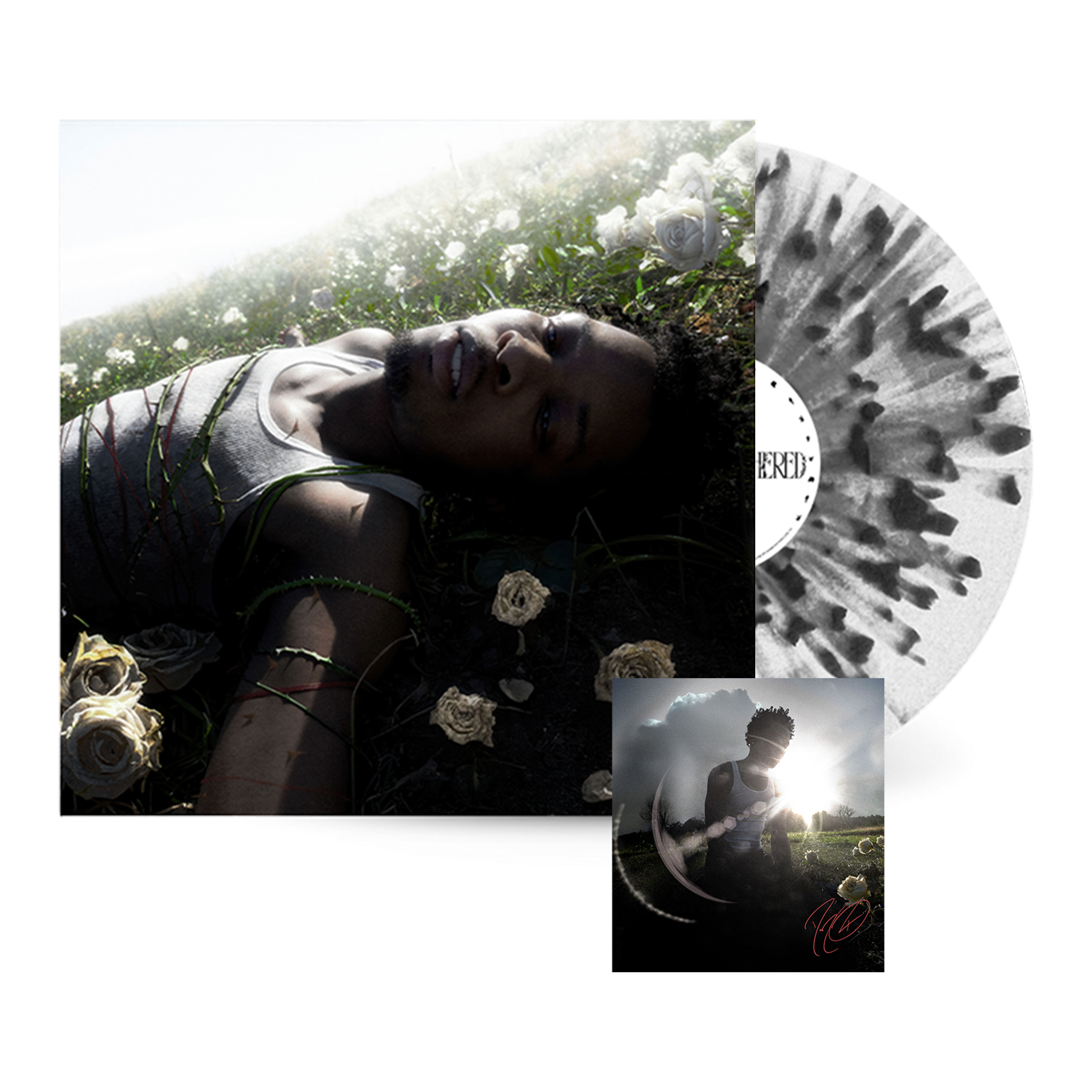 WITHERED Exclusive Vinyl - White with Black Splatter + Signed Art Card