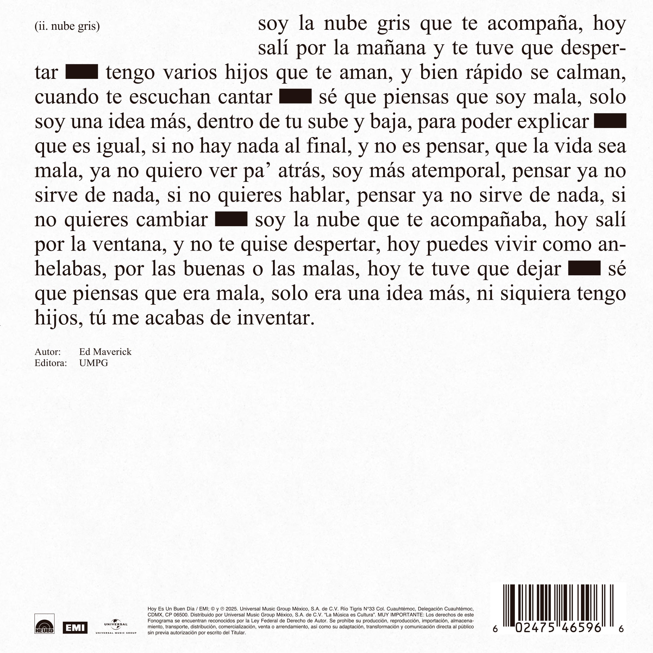 nube gris (vinilo negro 7")