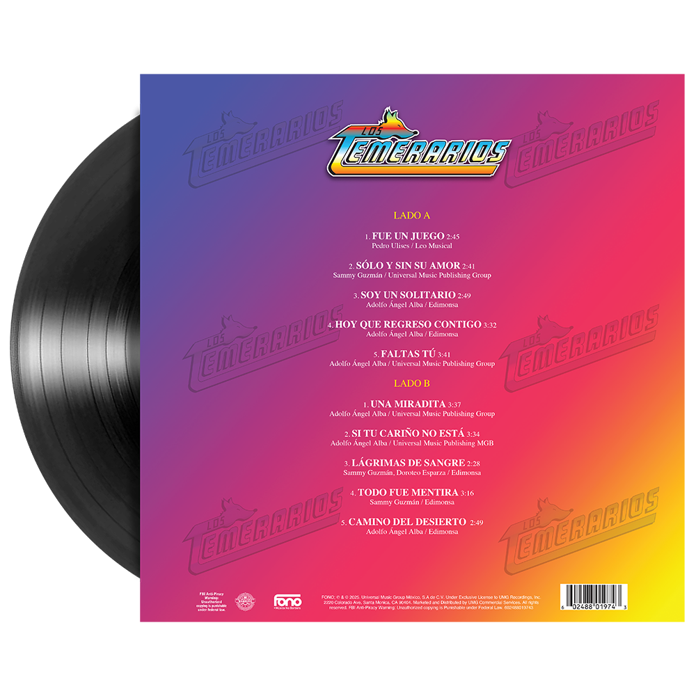 Los Temerarios - Fue Un Juego 1LP Vinyl