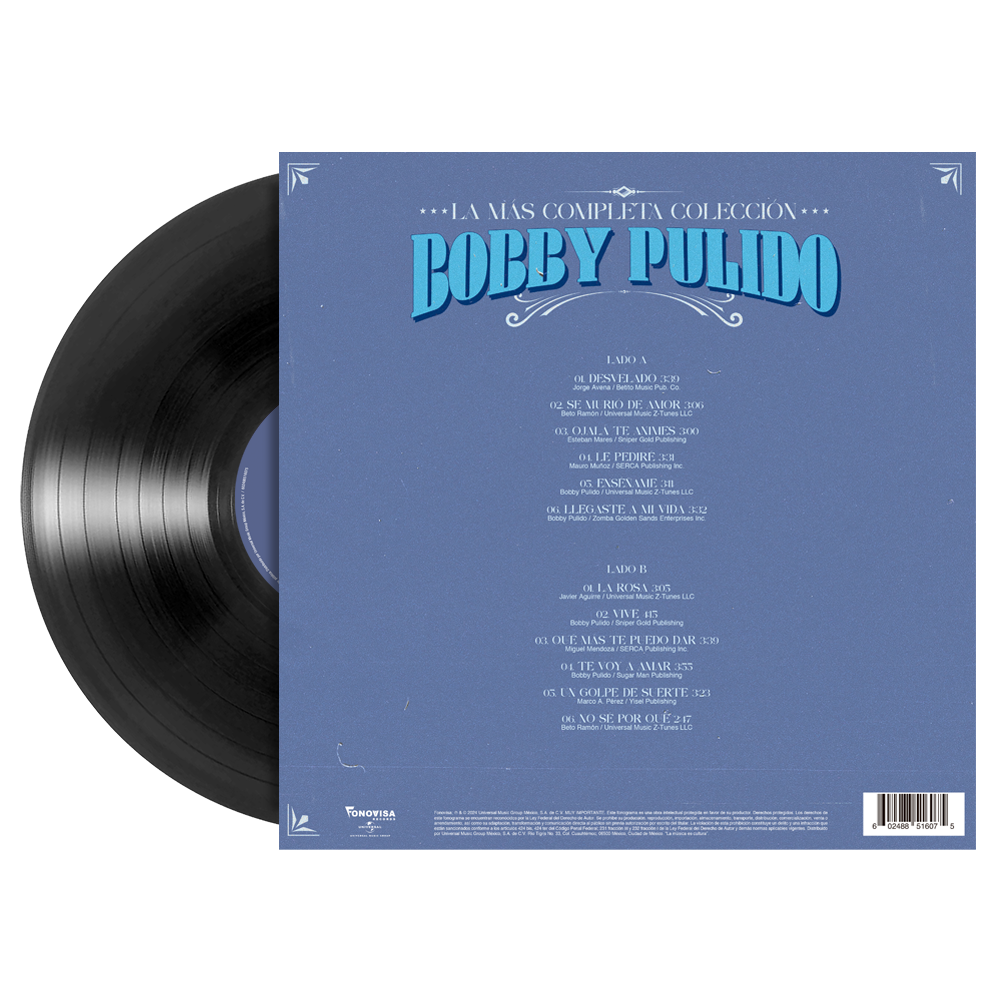 Bobby Pulido- La Más Completa Colección 1LP Vinyl