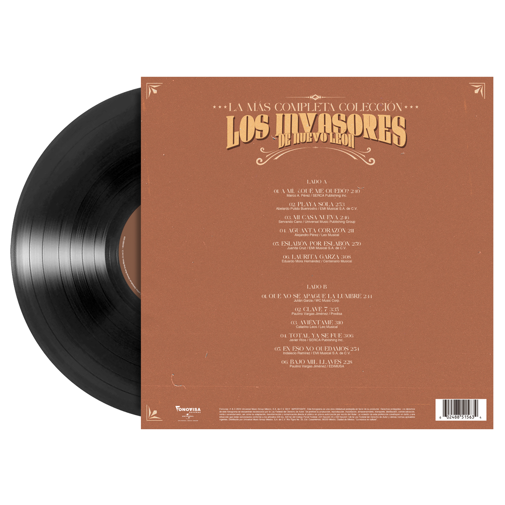 Invasores Los Invasores De Nuevo León - La Más Completa Colección 1LP Vinyl ...