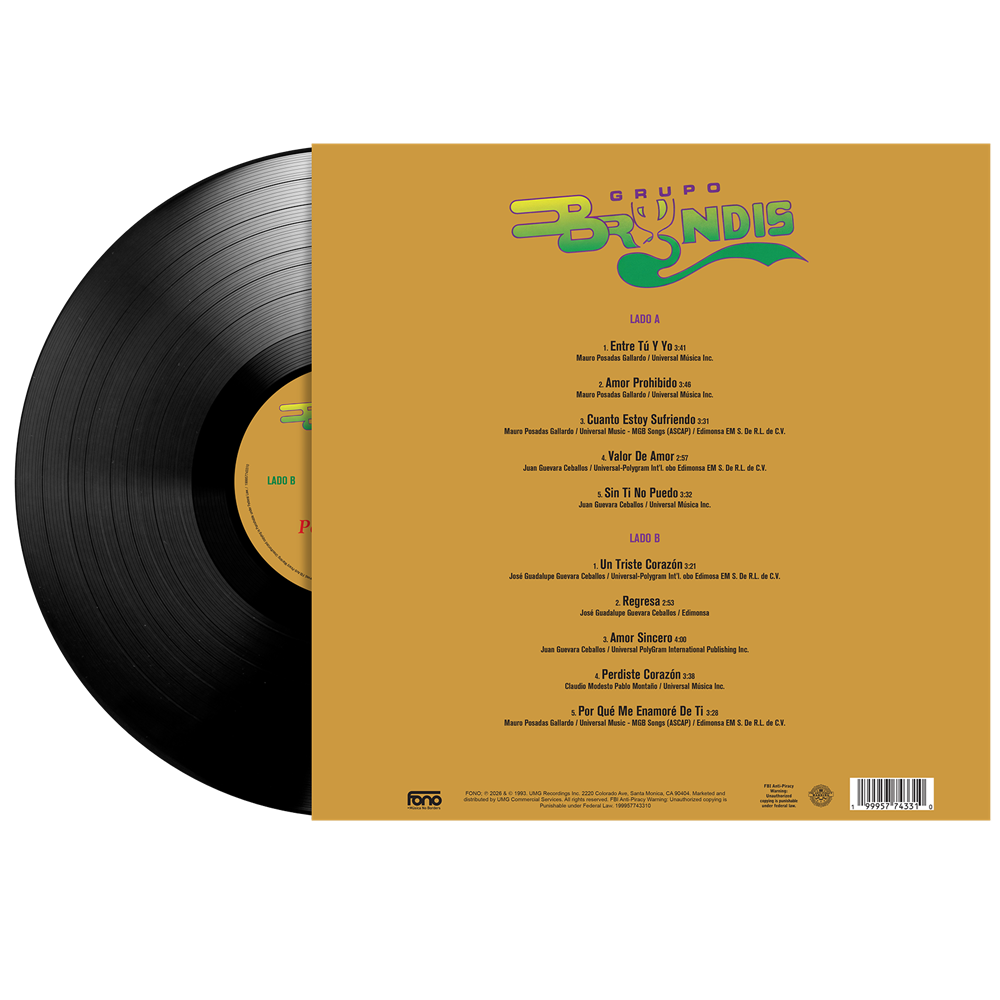 Grupo Bryndis - Por El Amor 1LP Vinyl