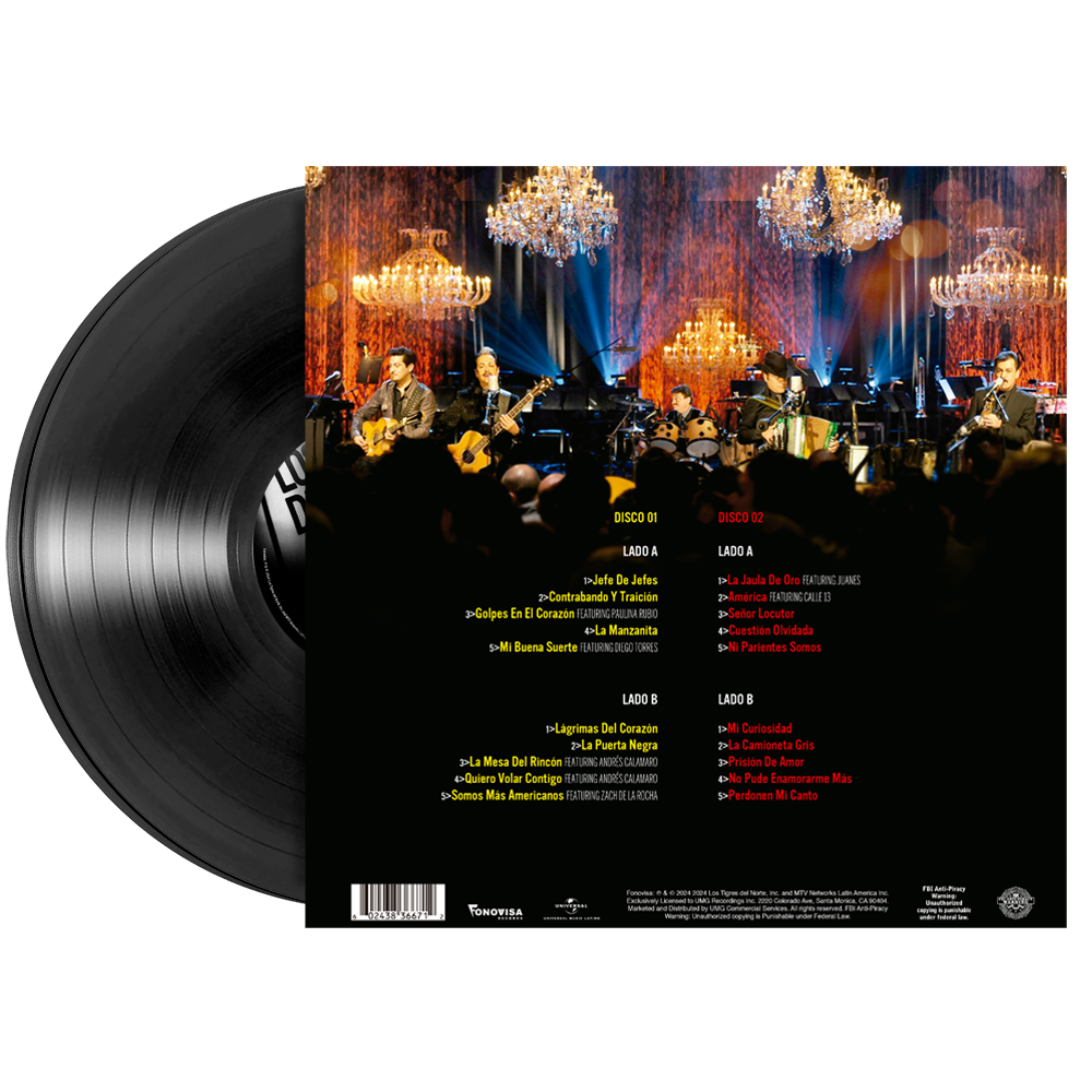 Tr3s Presents MTV Unplugged Los Tigres Del Norte And Friends 2LP Vinyl