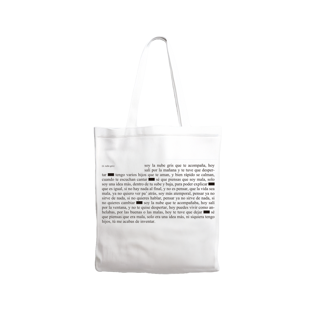 nube gris (Totebag)