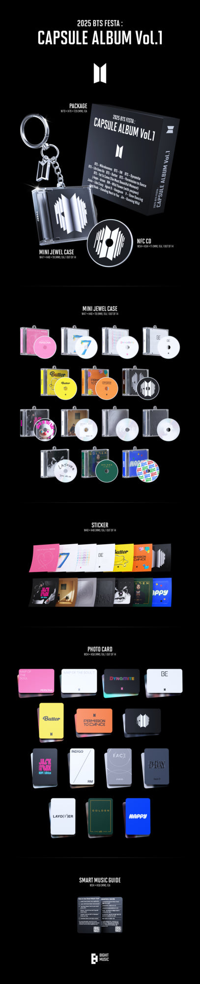 BTS FESTA CAPSULE ALBUM VOL.1 新品 11種類 2025 BTS FESTA : CAPSULE ALBUM Vol.1 - uDiscover Store MX