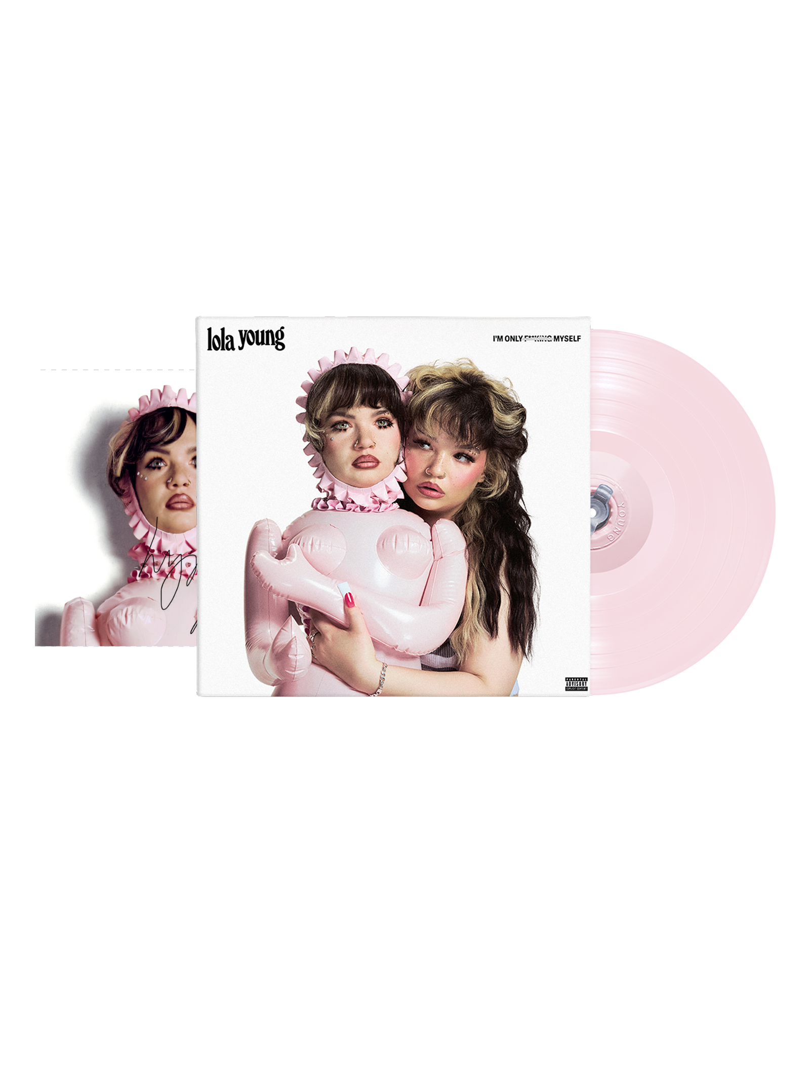 I'm Only F**king Myself: The Basic B*tch Edition (Nude Pink Vinyl LP) + signed art card