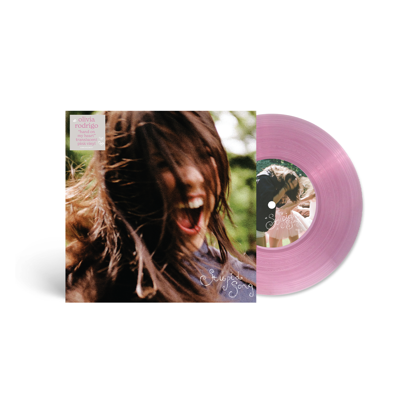 stupid song - 'hand on my heart' translucent pink 7" vinyl
