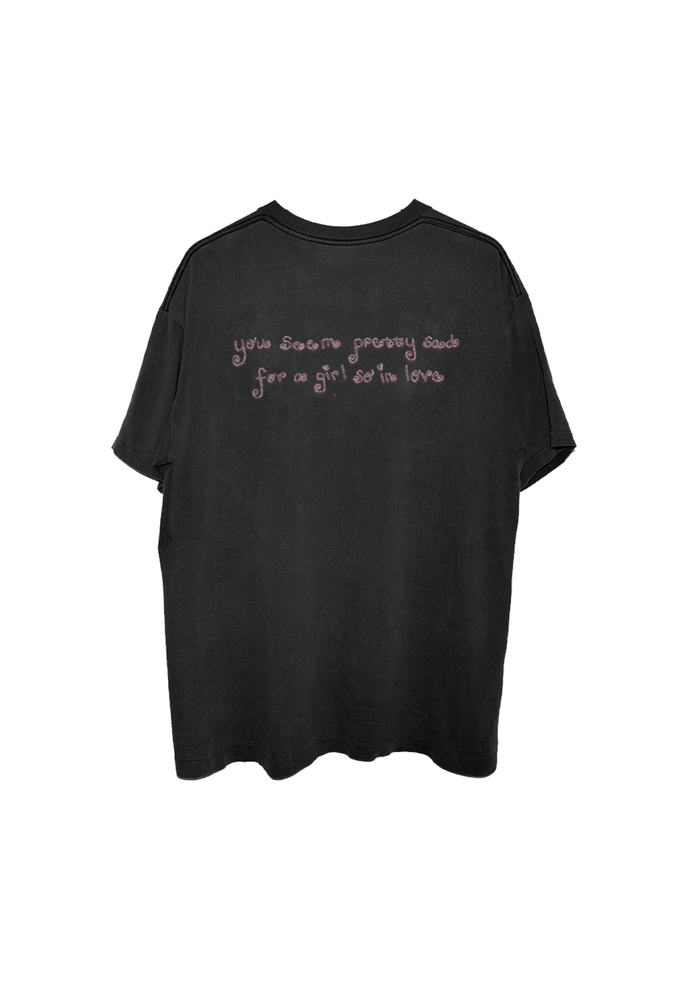 swing embroidered oversized black t-shirt