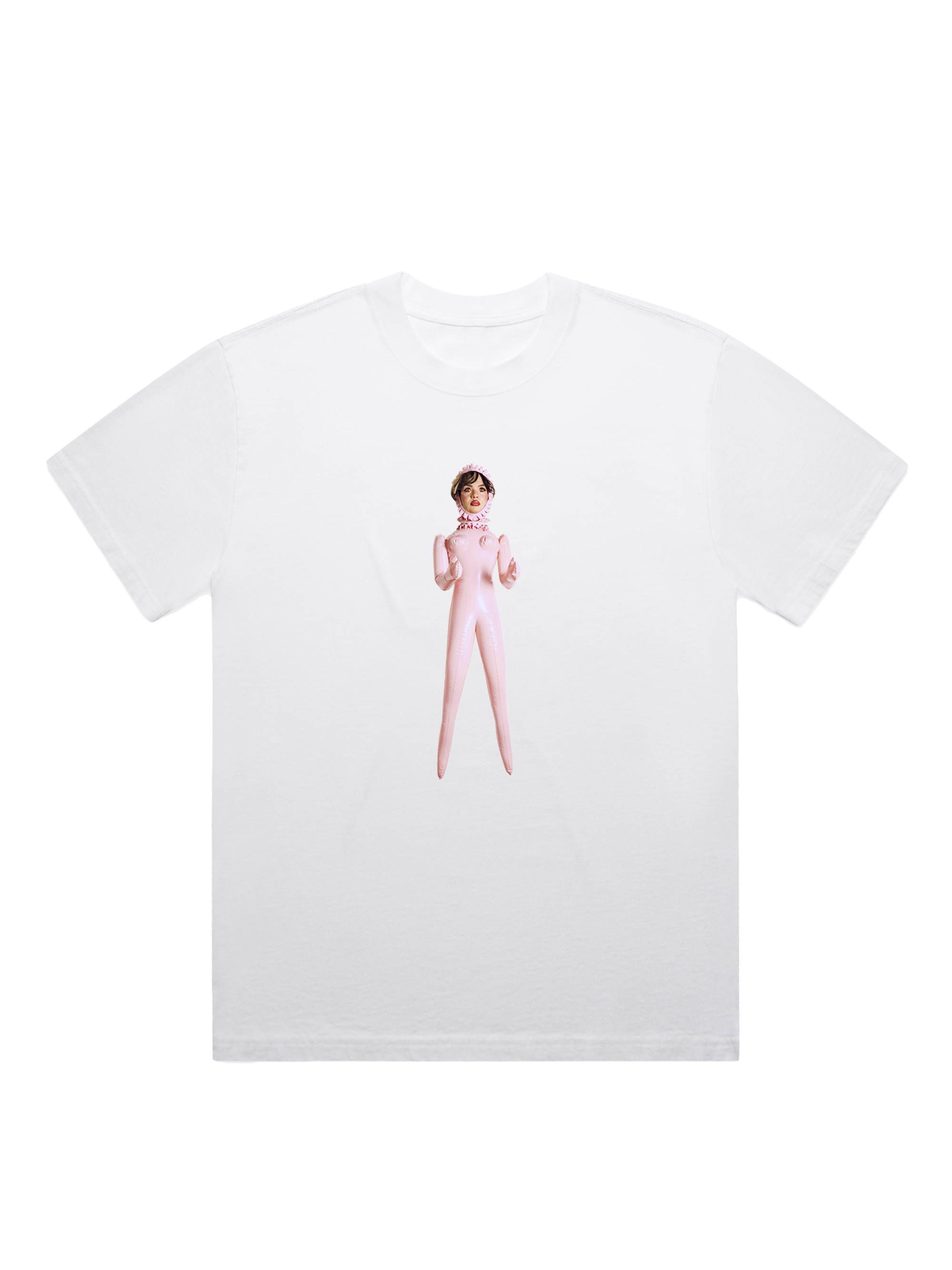 White Doll Print T-Shirt