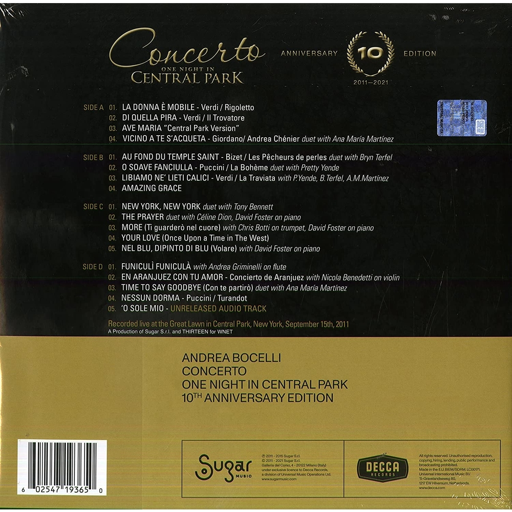 Concerto 10 Anniversary Vinil