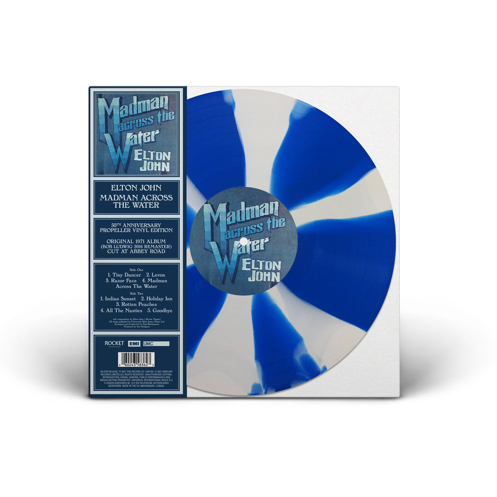 Madman Across The Water (50th Anniversary) (Edición Limitada Vinil Swirl Blanco y Azul)